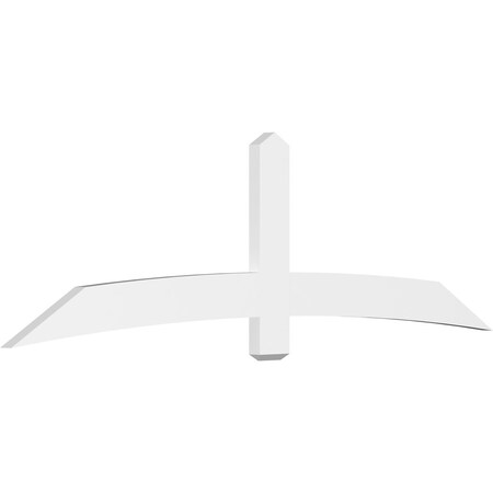Ekena Millwork Bellingham Architectural Grade PVC Gable Bracket, 96"W x 28"H x 2"D x 6"F, 7/12 Pitch GBP096X28X0206BEL00